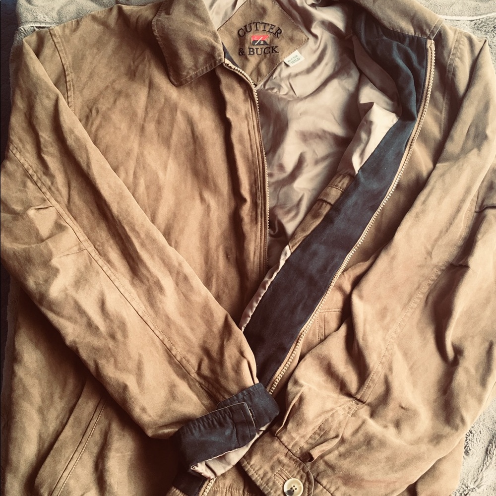 Vintage suede chestnut “Cutter & Buck” jacket
